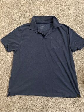 Lucky Brand Dark Navy Short-Sleeve Pocket Polo